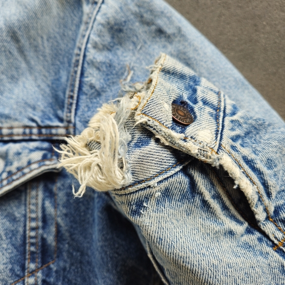 Vtg 80's Levi's Blanket Lined Denim Trucket Jacket Made USA 70506 0316 Size 40 - Picture 7 of 8